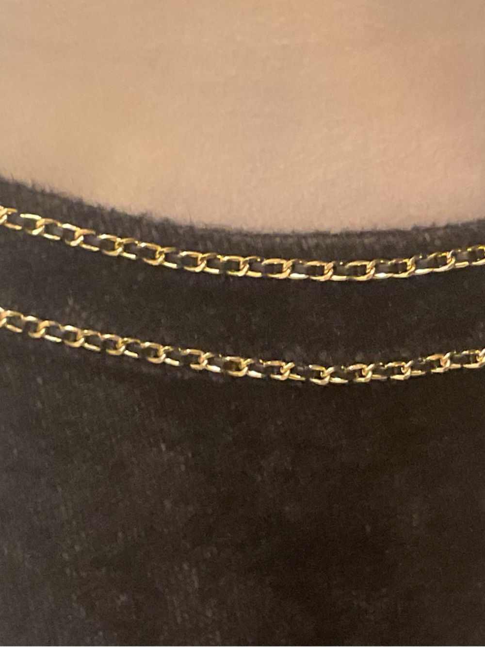 Endless Rose Black Mini Skirt with Gold Chain Waist - Picture 3 of 12